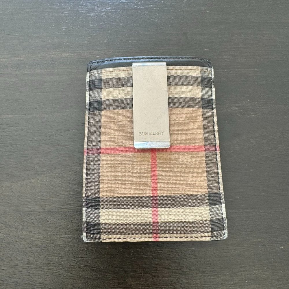 Burberry Men's Wallet Check Card Case